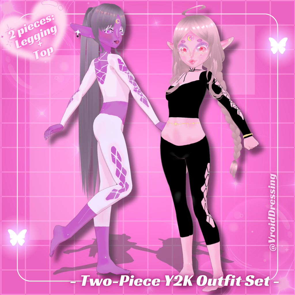 Two-Piece Y2K Laced Outfit Set preview