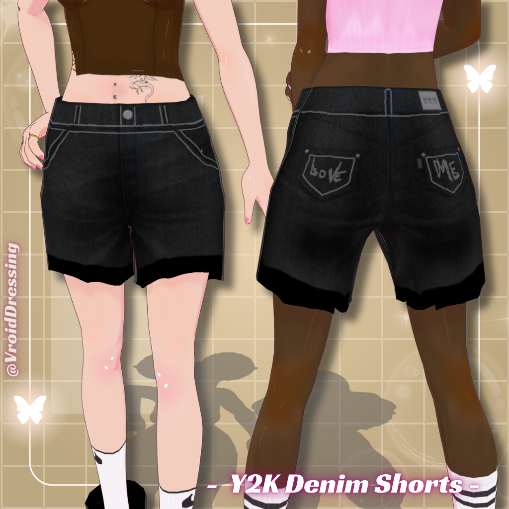 Y2K denim unisex shorts / jorts preview