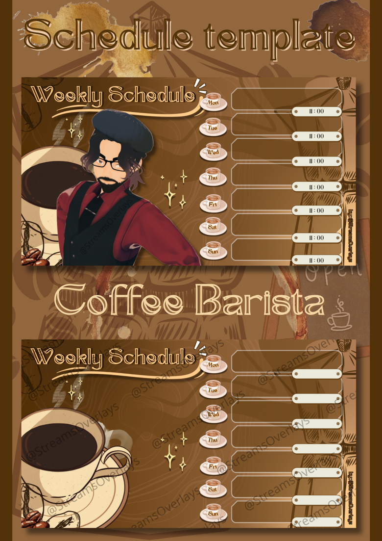 Coffee Barista Weekly Stream Schedule ☕ preview