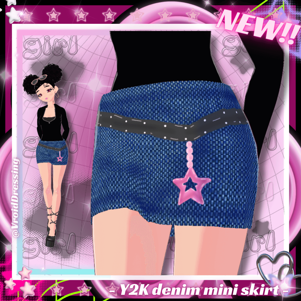 Y2K denim mini skirt — available preview