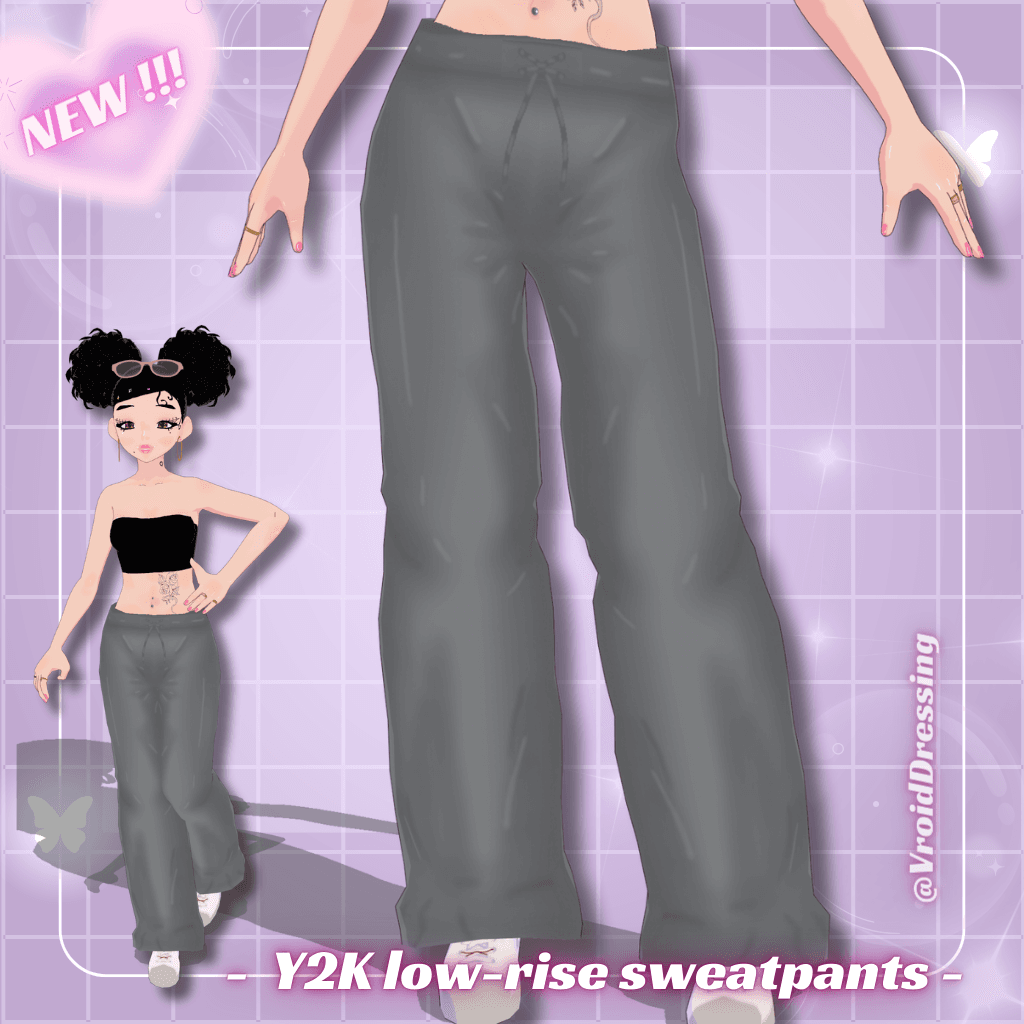 Y2K grey low-rise sweatpants preview
