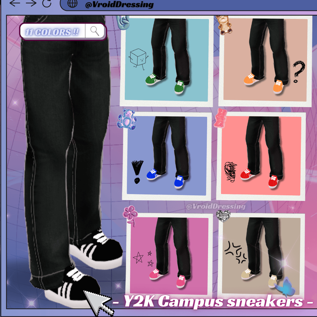 Y2K Campus Sneakers — 11 colors 👟 preview