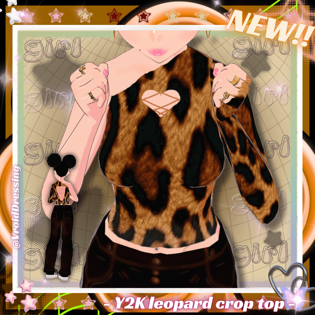 Y2K leopard crop top 🐆 preview